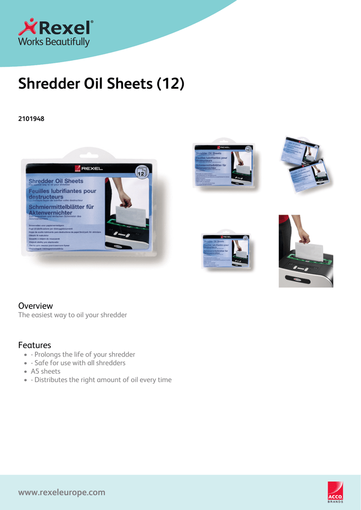 Shredding Oil / 210948 - 12 SHEETS
