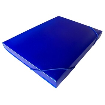 Elastic BoxFile PVC 50mm Spine - ( SOLID - BLUE )