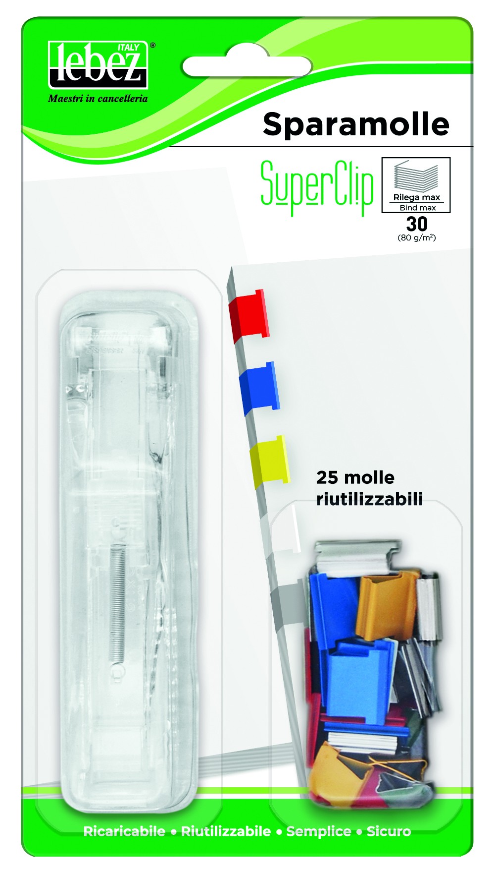 Supa Clip Dispenser 40 sheets + 1 pack refill FREE