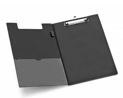 Clip Board Fold Over - BLACK - CHN