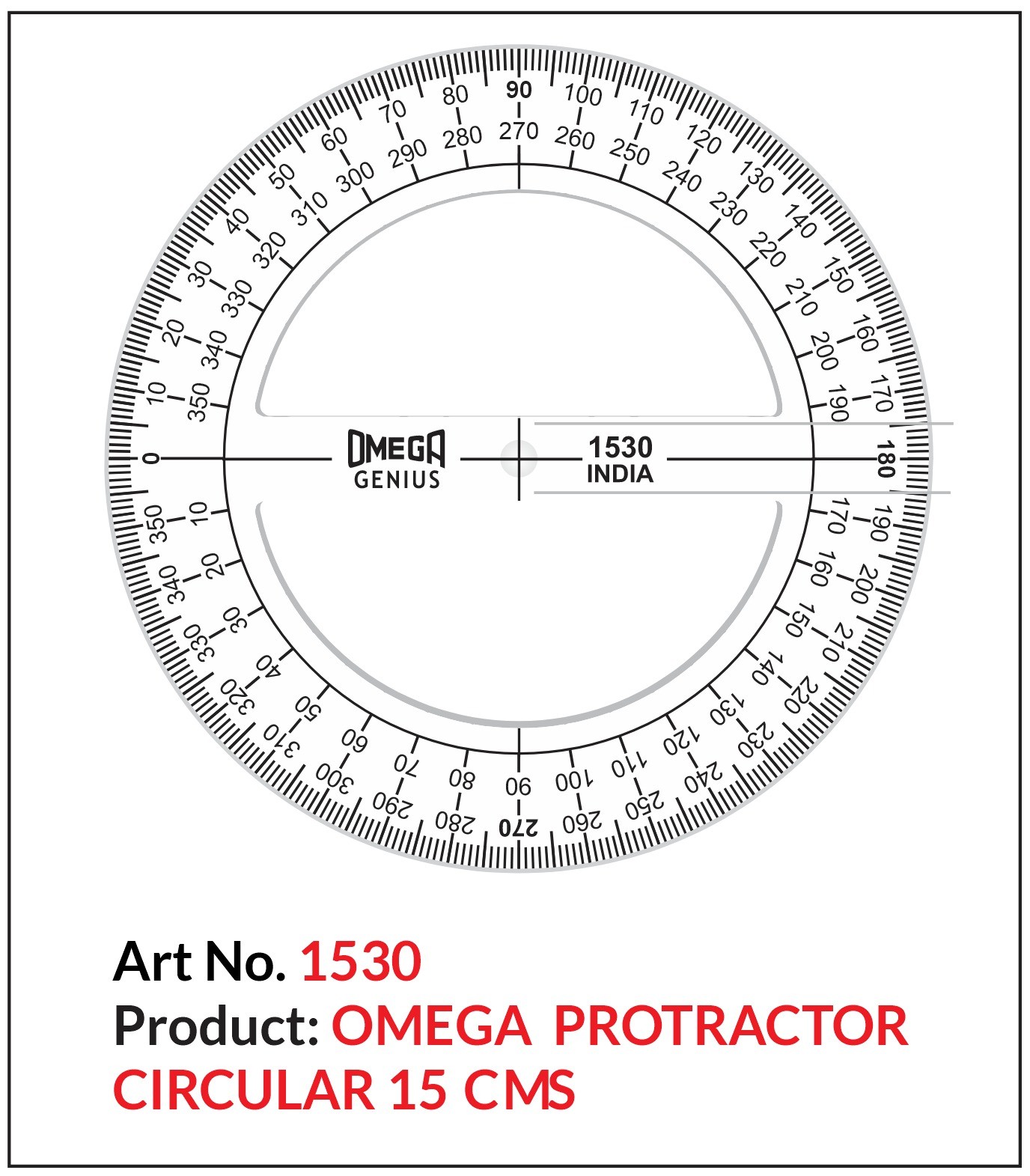 Protractors - 360 - OMEGA ( x 10 )