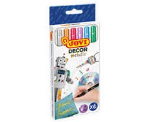 Jovi Felt Tip Pen METALLIC ( x 6 )