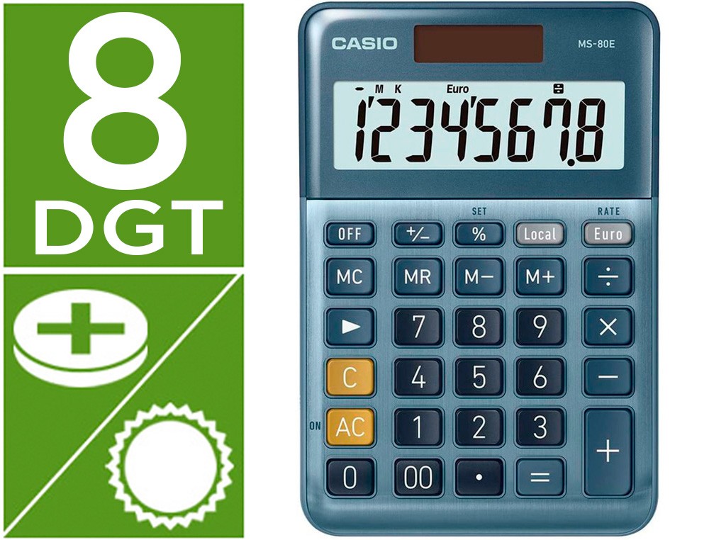 Merit Trading Office Supplies Malta CASIO 8 Digit Euro