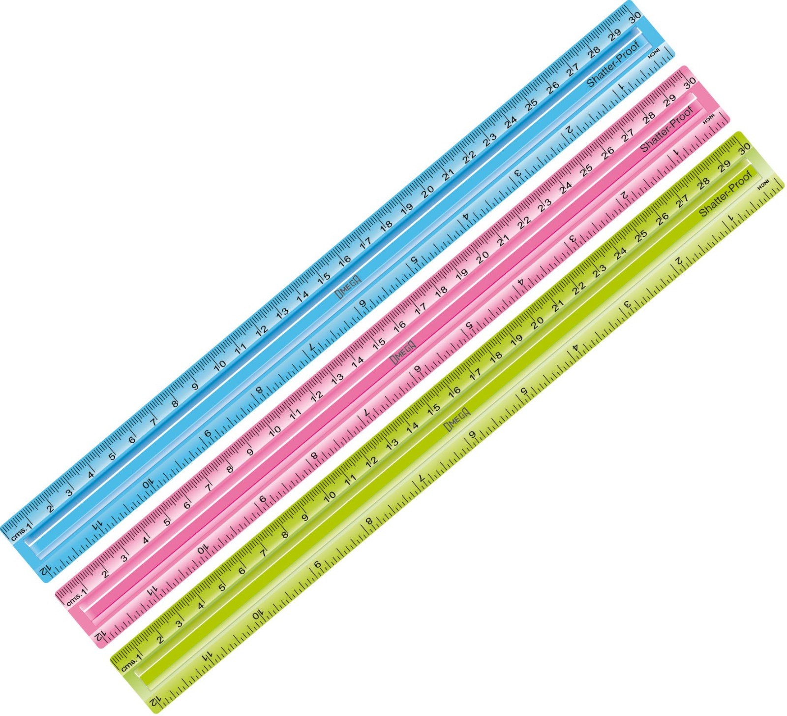 Ruler Shatter Proof PVC 30cm ( 1922SH x 5 )