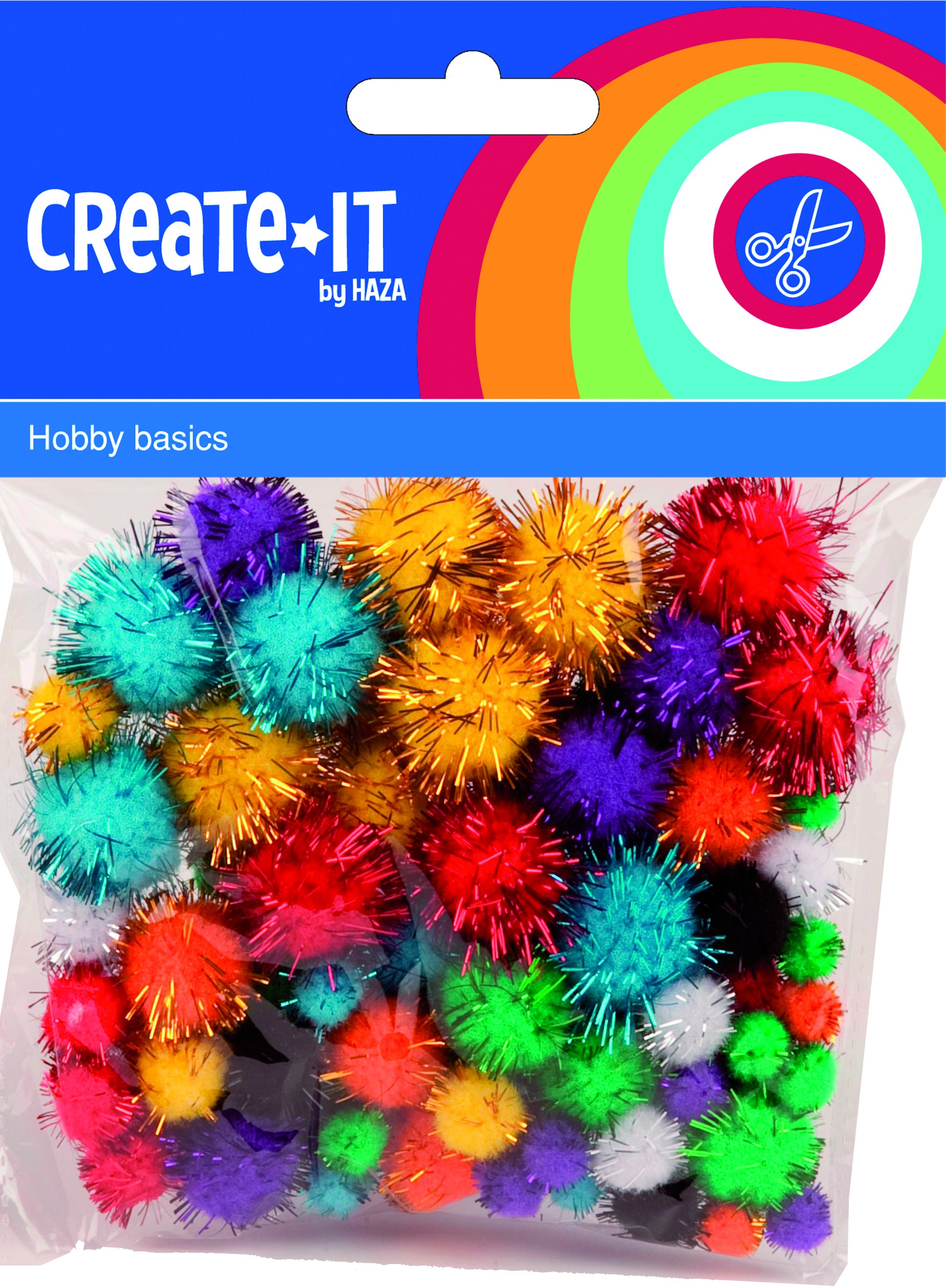 Pompoms x 78 Ass Glitter ( 1 x 5 )