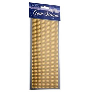 Icon Craft Card 1000 Self Adhesive - Gem Stones - Gold