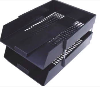 Desk Trays Plastic F/C Black - Set