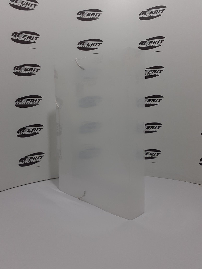 Elastic BoxFile PVC 50mm Spine - CLEAR