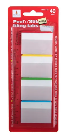 Filing Tabs size 50 x 38 Assorted 40 pieces