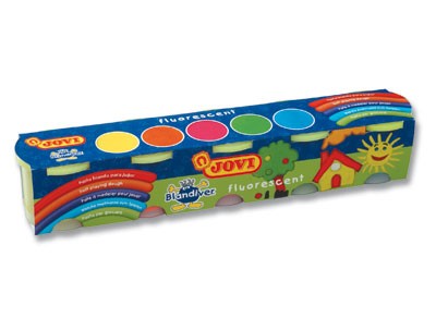Jovi Soft Dough Tubs x 125ml Florescent 