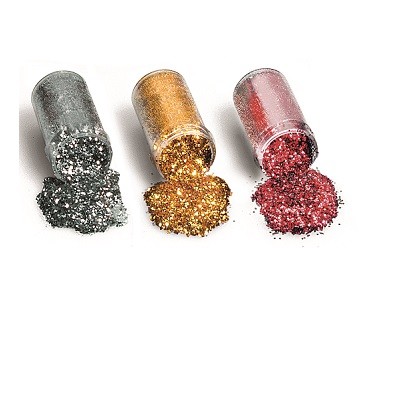 Glitter Powder x 12 Display Silver 15 grm