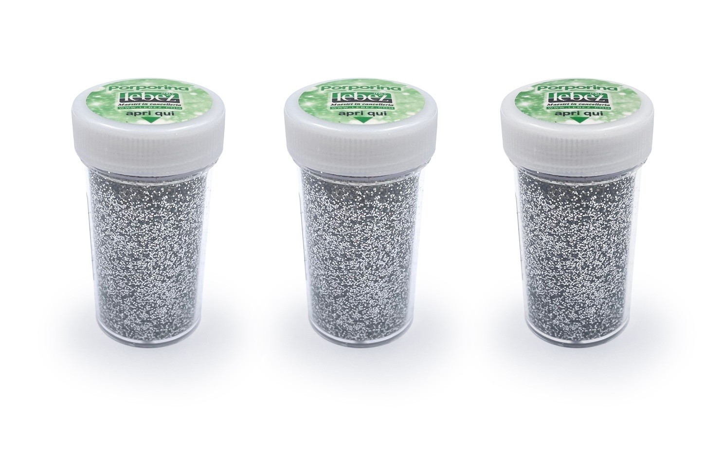 Glitter Powder x 12 Display Silver 15 grm