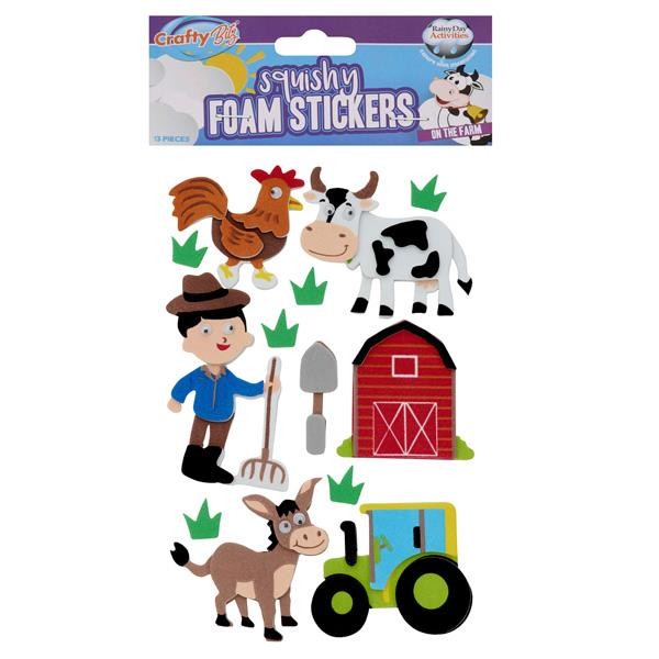 Crafty Bitz Pkt.13 Squishy Foam Stickers - On The Farm