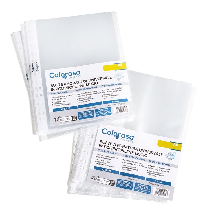 Punched Pockets A4 - Extra Wide ( x 50 ) Thick - RIPLAST