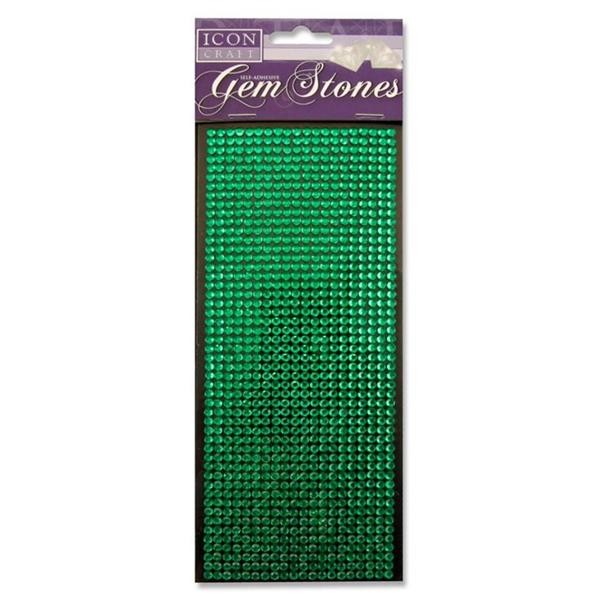 Icon Craft Card 1000 Self Adhesive Gem Stone - Green