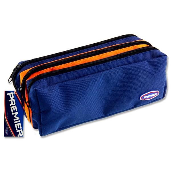 Premier 3 Pocket Zip Pencil Pouch / case - D COL