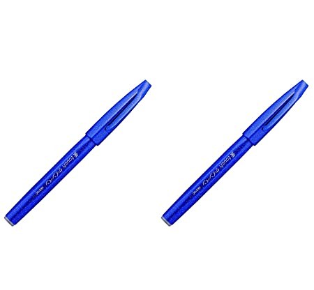 Pentel - Brush Sign Pen - Blue / Black
