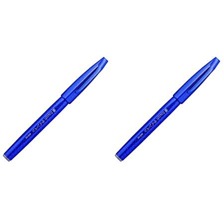 Pentel - Brush Sign Pen - Blue / Black