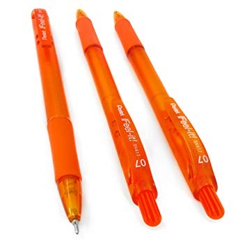 Pentel Retractable Ball Pen - Feel it ! 0.7 Orange