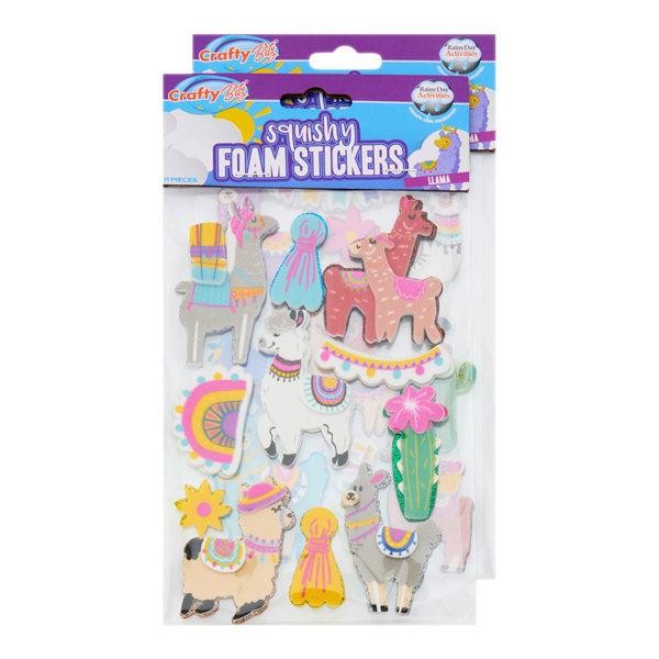 Crafty Bitz Pkt.11 Squishy Foam Stickers - Llama