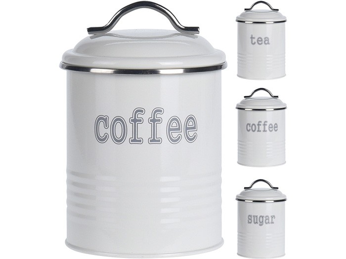 Metal Storage Canister 3 Assorted Colours