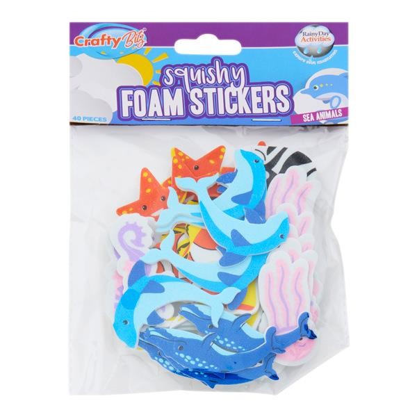 Crafty Bitz Pkt.40 Squishy Foam Stickers - Sea Animals