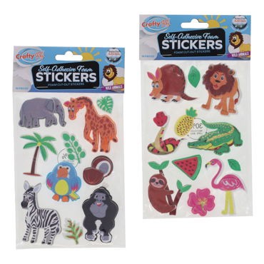 Emotionery 3d Foam Stickers - Wild Animals Asst