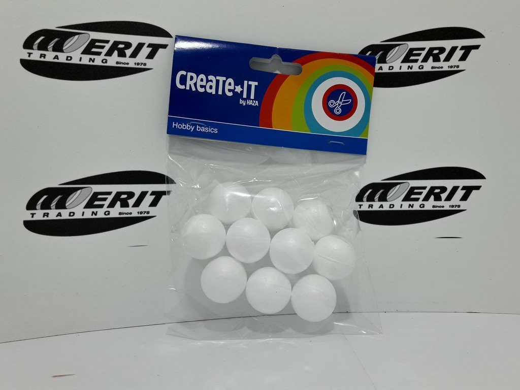 White Balls 25mm x 10 ( 1 x 5 )