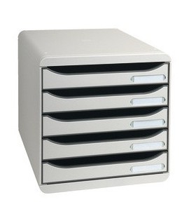 Desk Top Cabinet x 5 Drawers Grey