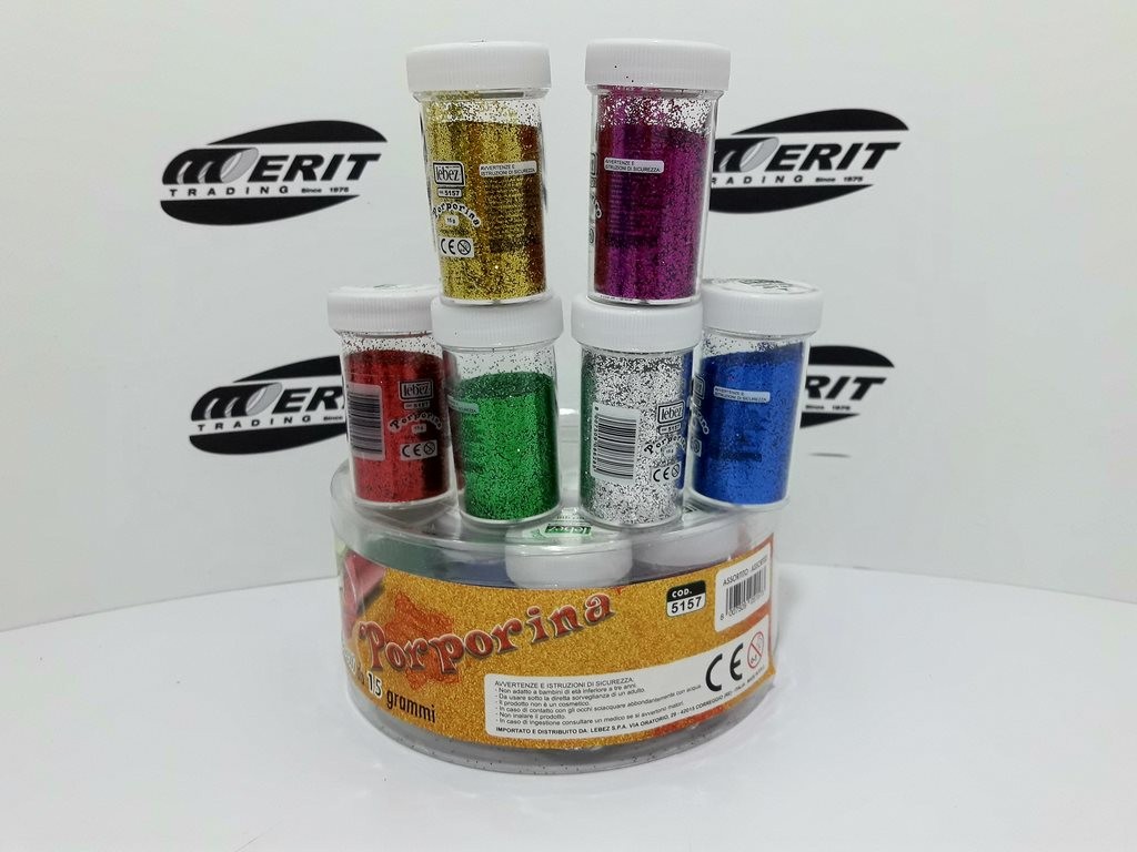 Glitter Powder x 12 Display Assorted 15 grm