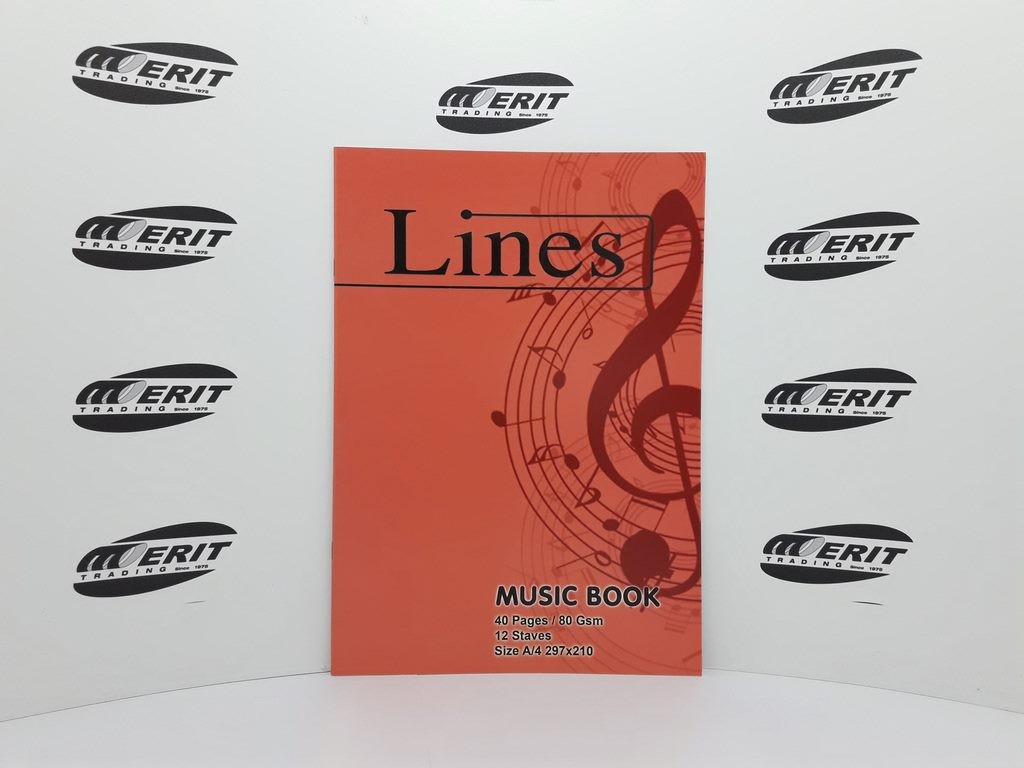 A4 - Lines Collection Music Book ( x 20 )