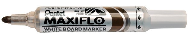 Pentel - White Board Markers - PUMP - Brown Thick ( x 12 )