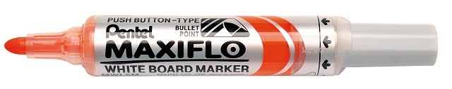 Pentel - White Board Markers - PUMP - Orange Thick ( x 12 )