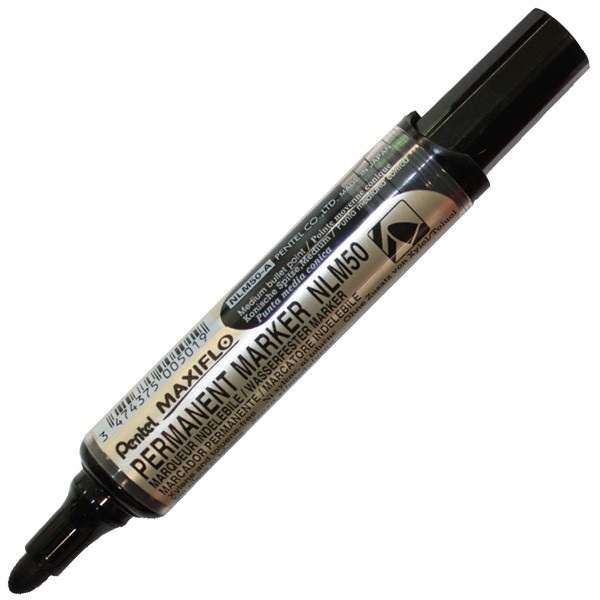 Pentel Permanent Marker Black MAXIFLO - PUMP  ( x 12 )