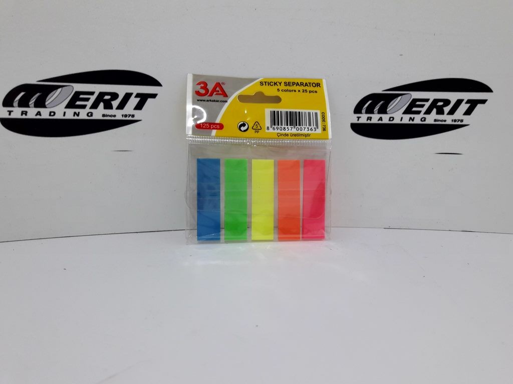 Page Markers / Tabs - size 45 x 12 Neon