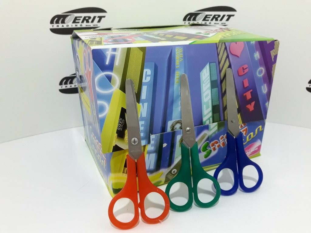 Kids Scissors Display x 30 Neon 12.5 cm Lebez