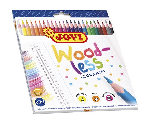 Jovi Colouring Pencils - WOODLESS ( x 24 )