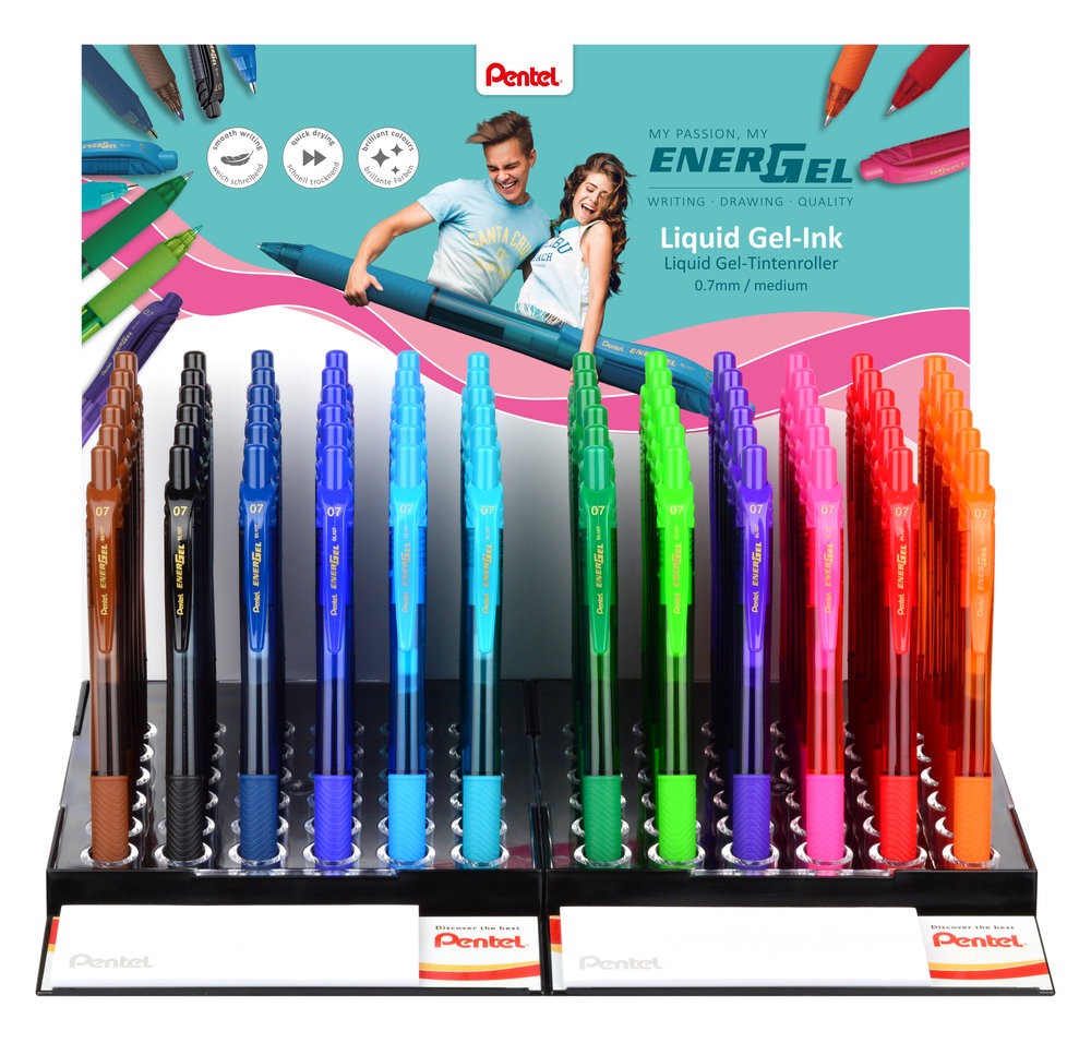 Pentel Energel-X -- { COLOURFULL DISPLAY }  ( x 72 )