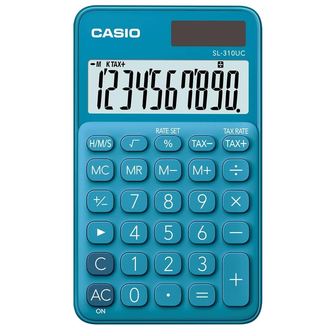 CASIO calculator 10 digits - Solar - BLUE - s/s
