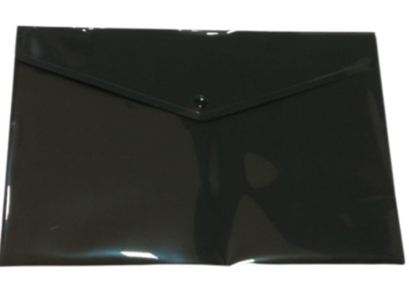 Button Wallet A4 size 330 x 237 - ( BLACK )