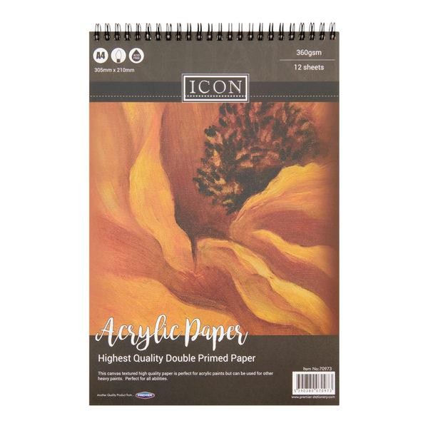 Premier - Sketch A3 360sgm Wiro Acrylic Pad 12 Sheets (x5)