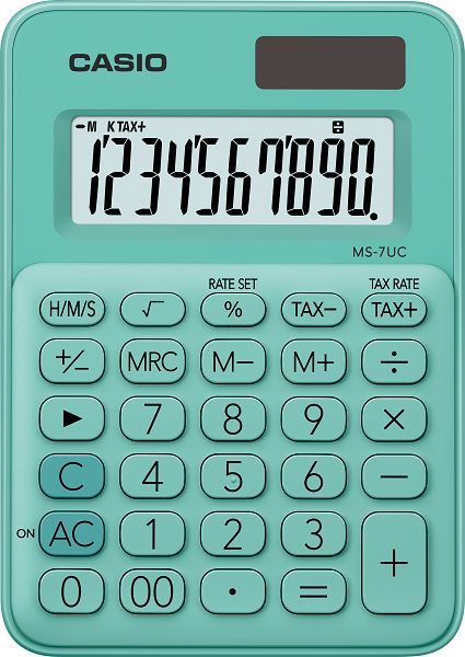 CASIO calculator 12 digits - Solar - L -BLUE
