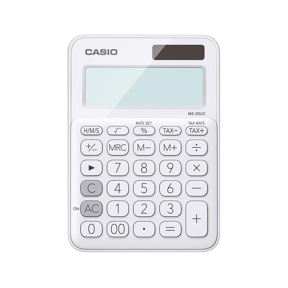 CASIO calculator 12 digits - Solar - WHITE