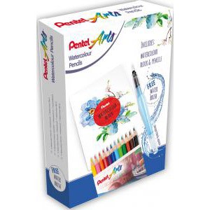 Pentel - AQUARELLI Colouring Pencils x 12 ( Free Set )