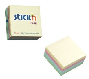 Sticky Notes Size 76mm x 76mm Cube Pastel - FISCO