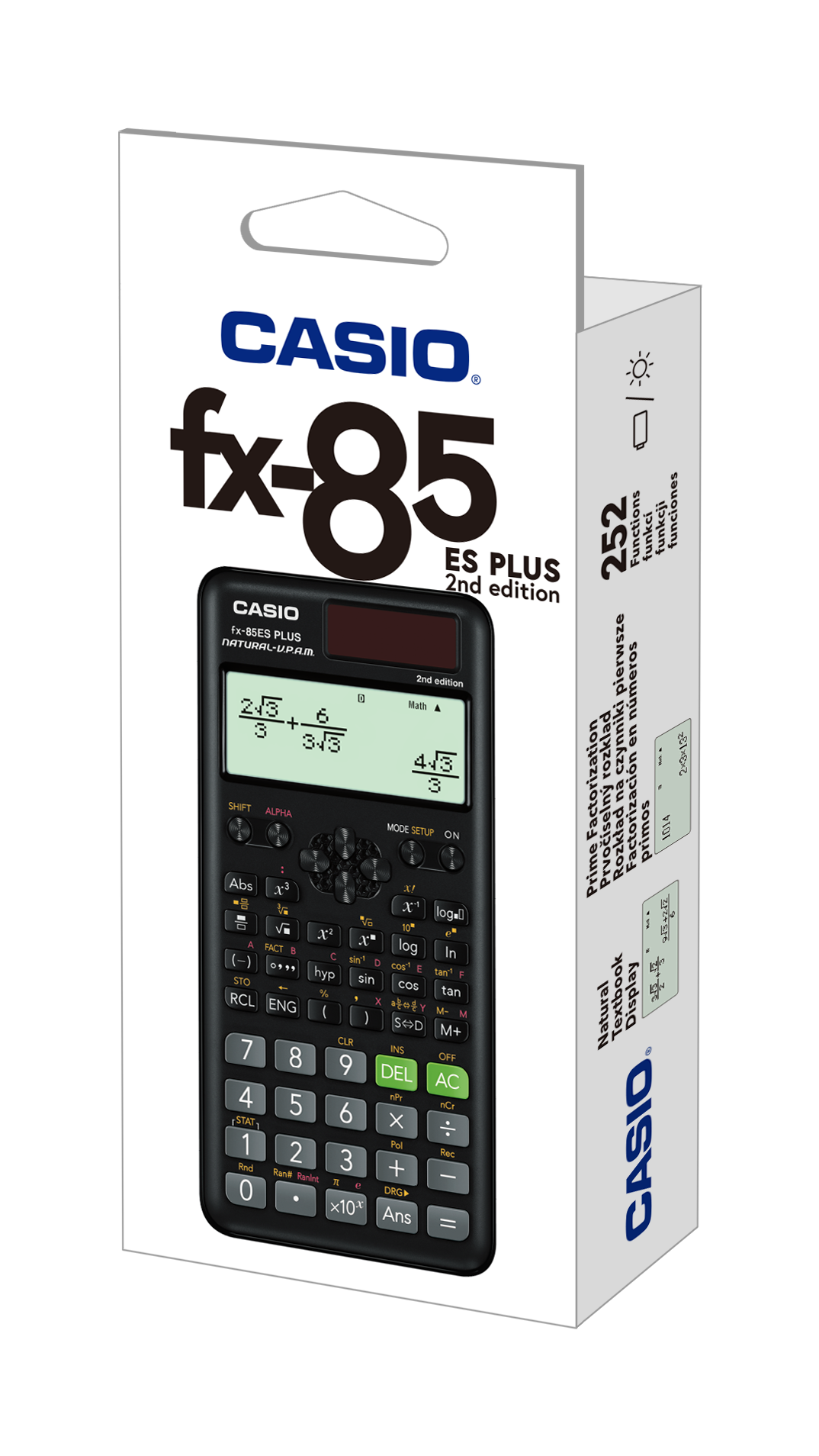 CASIO calculator (d) FX-85ES PLUS 2 - 252 F