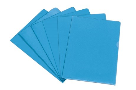 L-Shape Folders 120 Microns - Blue