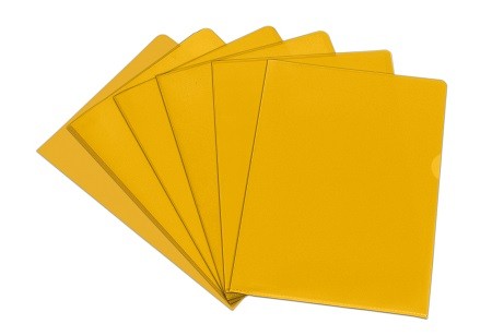 L-Shape Folders 120 Microns - Yellow