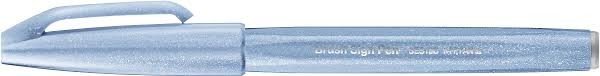 Pentel - Brush Sign Pen - Grey / Blue
