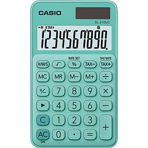 CASIO calculator 10 digits - Solar - GREEN - s/s